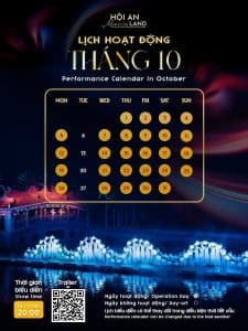 Lịch Diễn Show Ký Ức Hội An Tháng 10 2026